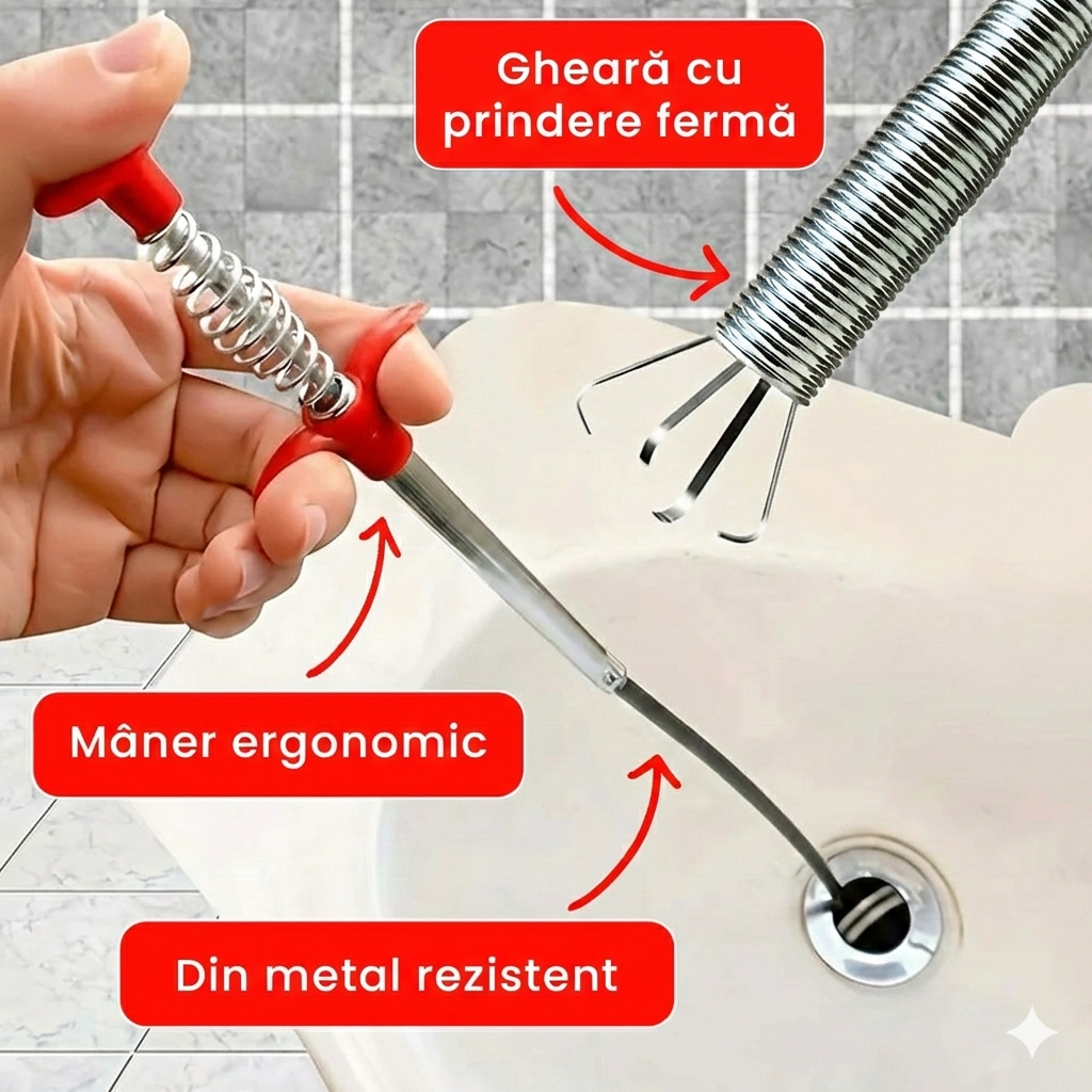 Șarpe Desfundare Scurgeri - Economisește banii pe instalator