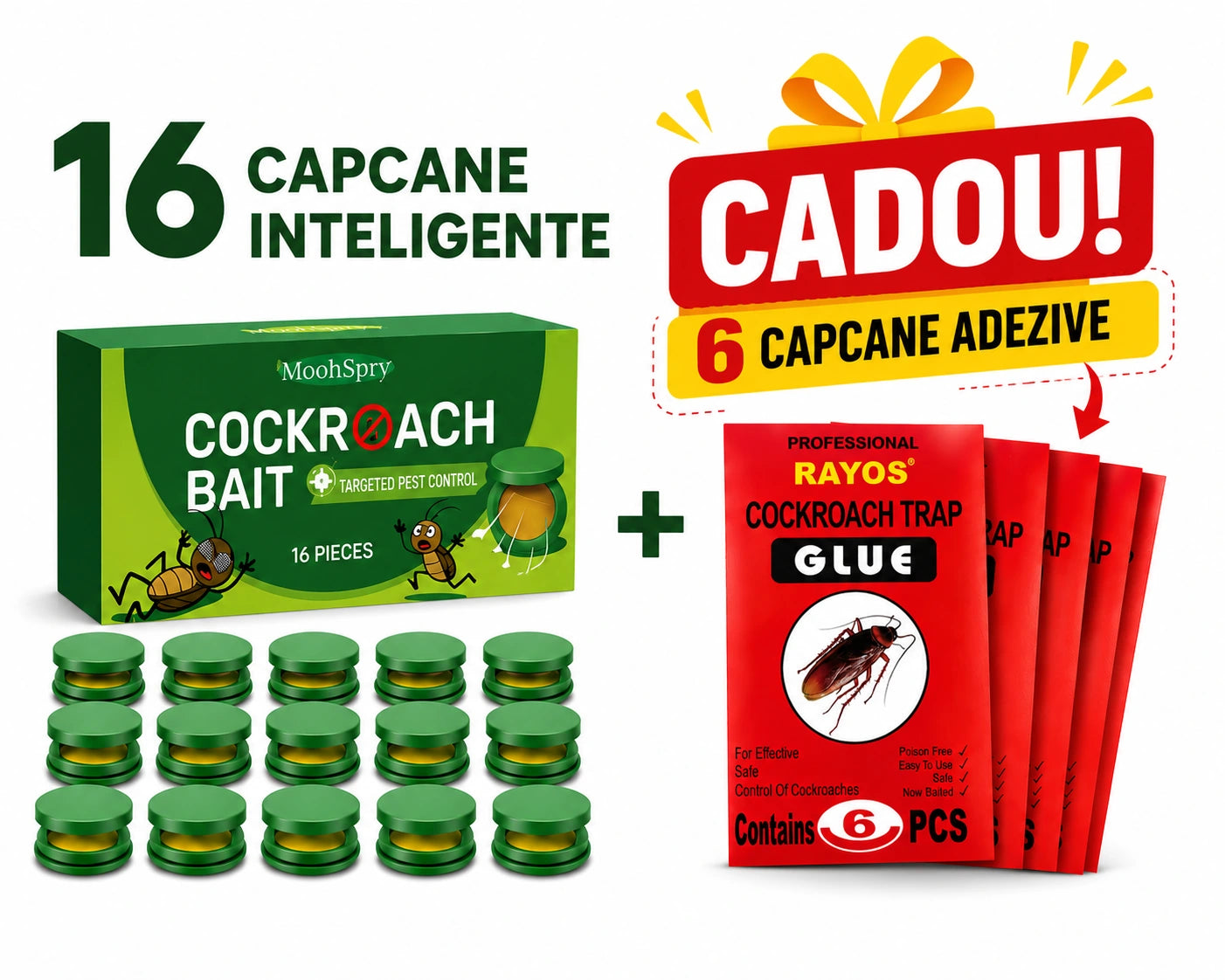 🎁 16 Capcane Inteligente + 6 Capcane Adezive CADOU!